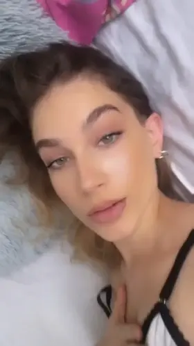 On my bed waiting for you