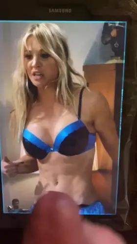 I covered Kaley Cuoco’s sexy body in a thick load