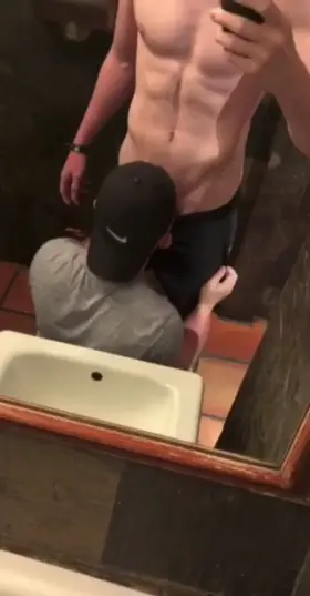 When he says to meet him in the bathroom