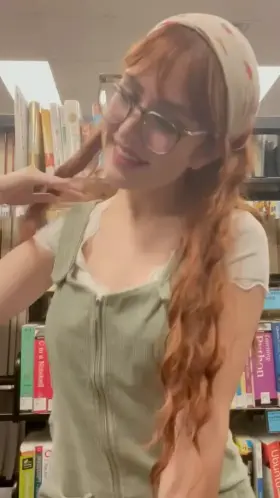 Getting naughty in the back of the library just for you ..
