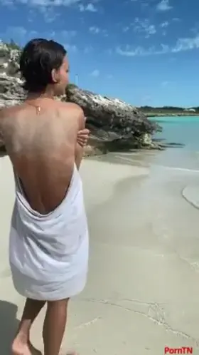 Rachel Cook Nude Tease at the Beach