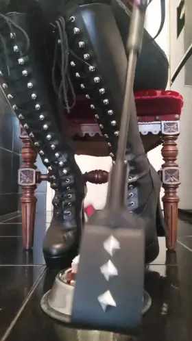 I saved a piece of cake for you. Guess what you'll be eating it off [domme]