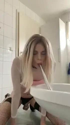 cleaning the bathroom, hope my roommates don’t see how I like to do it