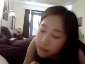 cutest asian girl sucking BWC