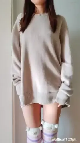 Do you think small girls with big sweaters cute?