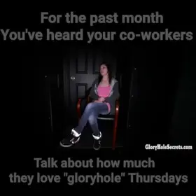 Glory hole with the co-workers (1 minute is not long enough to make the captions I want lol)