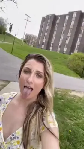 Lunahillx cumwalk thru town