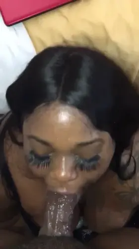 She sweating suckin that dick