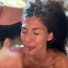 Dude opens cum flood gates on Heather Vahn