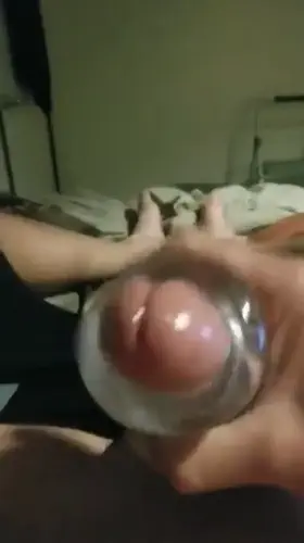 Fleshlight Quickshot session with coconut oil