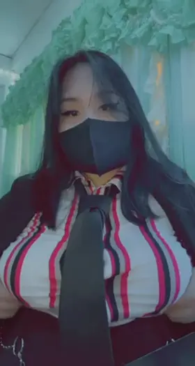 just your average asian showing off her tits