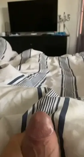 Early morning wood - Precum becomes cum