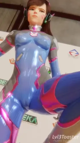 D.Va showing off her flexibility (Lvl3toaster)