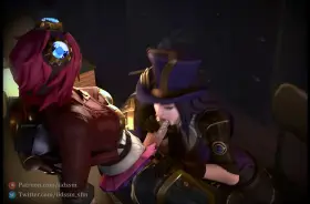 Caitlyn blowing Futa Vi (iidssm) [League of Legends]