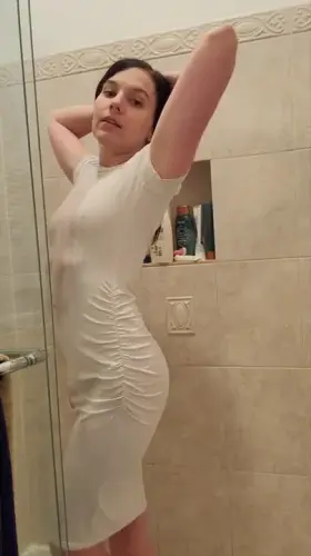 Getting wet in my dress