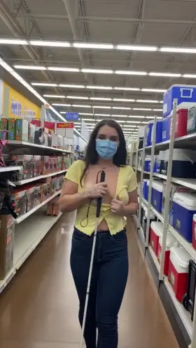 Because I'm blind I forget people can see me but that makes it more fun [OC]