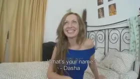 Man licking the tight teenage pussy of busty gadget