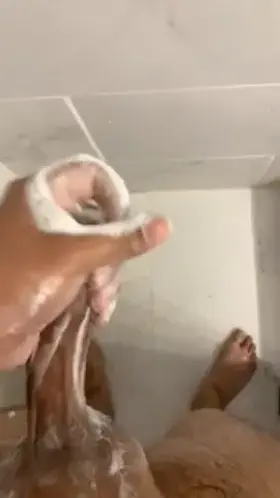 Getting clean after my workout, before work