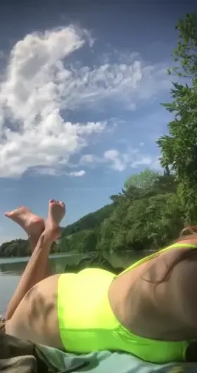 Do you like my ass in this small swimsuit?