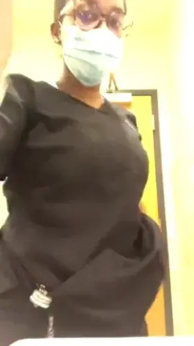 I love taking of(f) my scrubs at work!