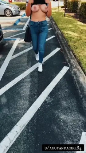 [OC] Asking the drivers in the parking lot if my boobs are bigger than they thought...