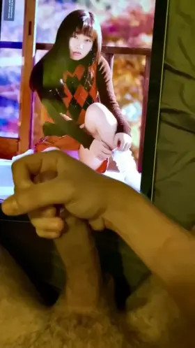 (TRIBUTE) Blowing my sticky load on cute Japanese chick Chiaki Ito