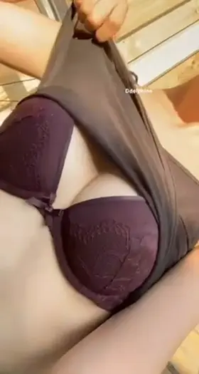 My tiny tits look a bit fuller today😳