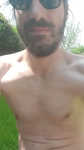 Had to be sneaky with the neighbor out mowing his lawn