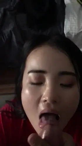 Get an asian girl who swallows cum like this