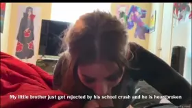 Big sister makes her brother feel better after a heartbreak