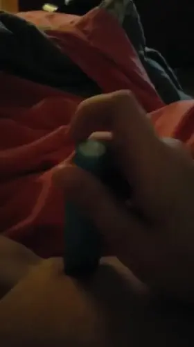 Horny wife playing with her fat pussy