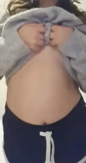 Let me show you what I'm hiding under my sweater [drop]