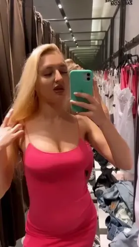 tried some new dresses in the mall and got a little too horny.. why always in public spaces haha