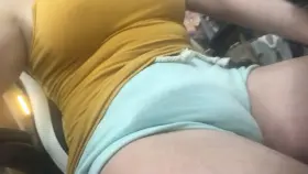 Think I need bigger gym shorts. My lady bulge is bursting out