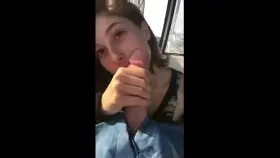 Teen With Braces Giving Head With Facial