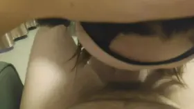 Deep throating with my hands tied behind my back...