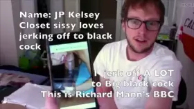 Closet sissy boi loves jerking off to big black cock studs ;)