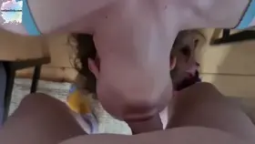 She is blowing this big dick pretty hard (OC) 💋