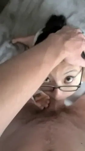 My friend let me sleep over and I let him 8 inches into my throat