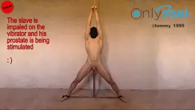 Anal orgasm restrained and impaled on the prostate vibrator 🔥