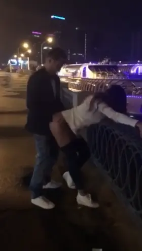 Drunk Girl Rides A Random Guy On The Street As A Dare