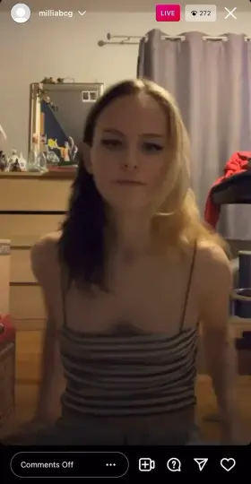 Millie bending over for us