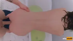 Dispute with evil step-sister over bath ended in sex – POV 4K