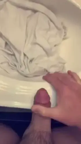 Cumming in the sink makes for easier cleanup.