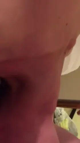 You can see the dick throbbing the cum inside the throat