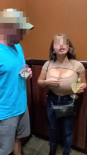 Busty Wife Allowing A Stranger From The Hotel Bar Fondle My Boob In An Elevator