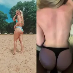 Thick blonde takes it all