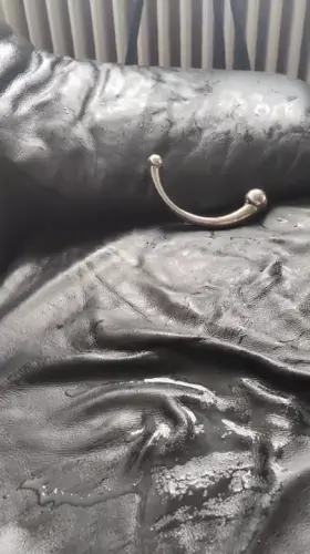 Part of the mess after 2 weeks of squirting abstinence 😈