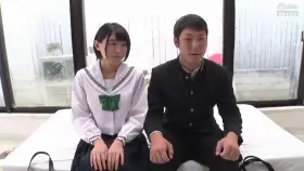 Japanese schoolgirl takes a BBC while her boyfriend waits outside