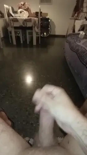 Just Relaxing in the sofa with my nice cock. Big cumshot btw :)